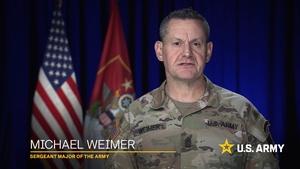 SMA Weimer: Army Retention Modernization Message to Career Counselors