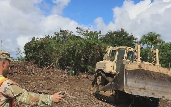 Army Reserve engineers clear over a dozen acres, improve airport for JTF-SS Operations (No Sound)