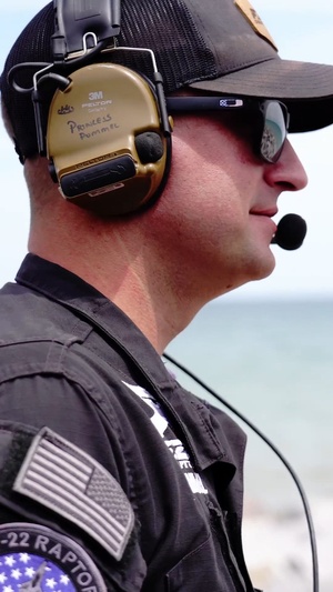 F-22 Raptor Aerial Demonstration Team performs at the WaterStone Bank Air & Water Show 2025 - B-Roll