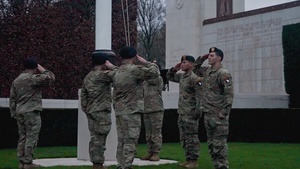 1-327 No Slack 101st Airborne Division Soldiers Lower the Flag.