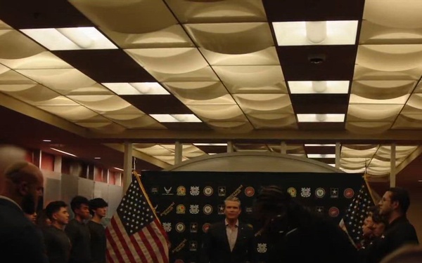Hegseth Delivers Oath of Enlistment