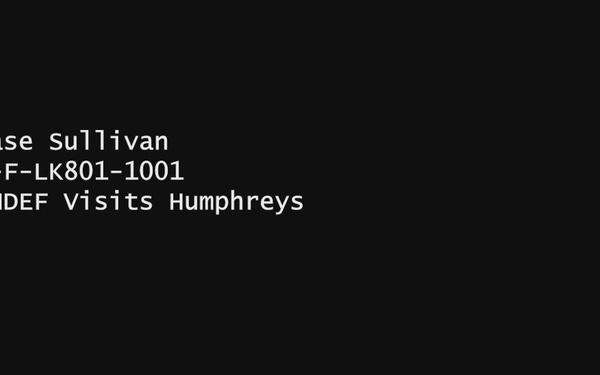 B-Roll Package: The Republic of Korea Minister of National Defense visits Camp Humphreys