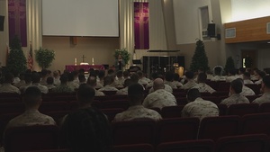 U.S. Marines and Sailors attend 1 Degree of Separation comedy show