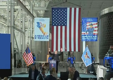 Hegseth Speaks During Arsenal of Freedom Stop at SpaceX Facility