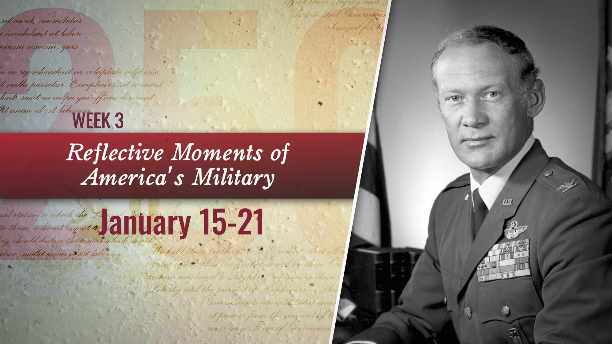 Video covering week three for the War Department’s Reflective Moments of America’s Military series, highlighting significant moments in America’s 250-year military history. (DOW Video by Air Force Staff Sgt. Jonathan Anderson)