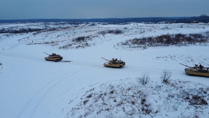 U.S. and Polish Abrams live fire range and drone footage of Operation Winter Falcon 26