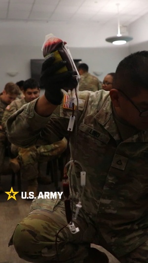 U.S. Soldiers Conduct Blood Transfusion Training (Reel)