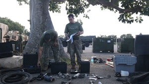 22nd MEU(SOC)| Offloading Cargo in Camp Santiago during Deployment