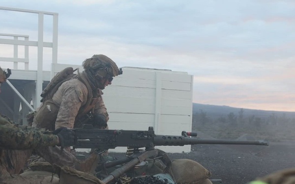 3rd LCT Marines participate in a live-fire machine gun training event  (B-Roll)