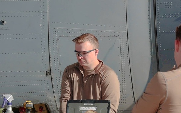 386th AEW Aircraft Metals Specialists Perform Maintenance on a C-130
