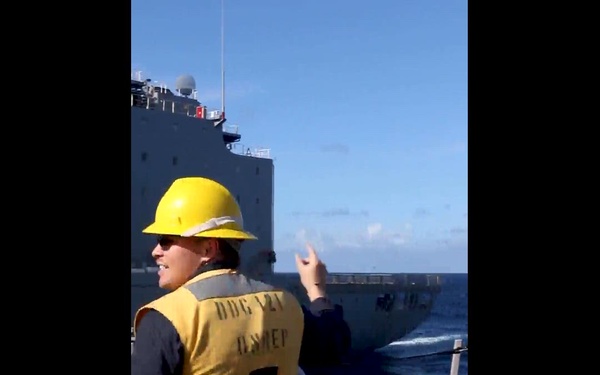 Frank E. Petersen Jr. conducts replenishment-at-sea