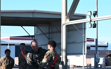 57th Wing Commander Brig. Gen. Lawrence Sullivan flies F-16 sortie