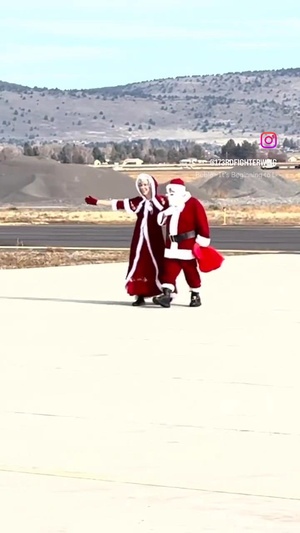 Santa Visits Kingsley Field