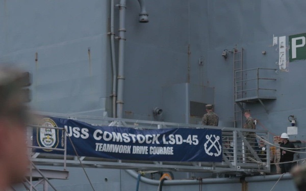 B-Roll: 11th MEU Marines Embark the USS Comstock