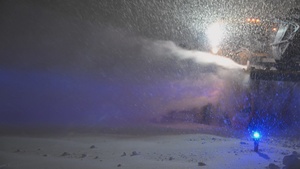 Team Andrews conducts 24/7 snow removal