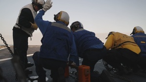 B-Roll: 11th MEU Marines, Sailors Conduct Flight Deck Operations Aboard USS Comstock
