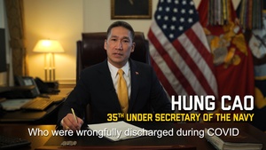 Under Secretary of the Navy Hung Cao COVID-19 Reinstatement