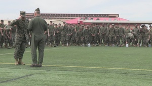 Maj Gen Wellons Meritoriously Promotes Cpl Mendez Vega
