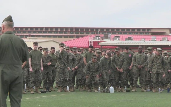Maj Gen Wellons Meritoriously Promotes Cpl Mendez Vega