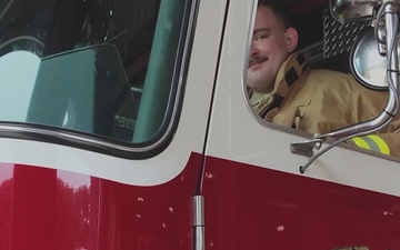 BLACK HELMET FIRE FIGHTER