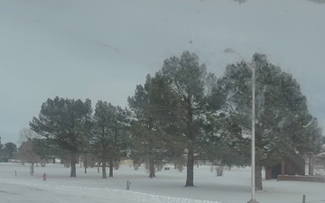 Altus Air Force Base Mission Essential Personnel Work in A Winter Wonderland