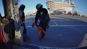 USS George H.W. Bush conducts a simulated strait transit