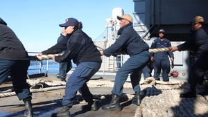 Line Handling aboard USS George H.W. Bush