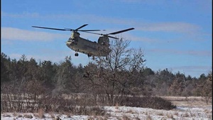 120th Field Artillery Soldiers conduct winter sling-load ops with Black Hawk, Chinook helicopters, Part 2
