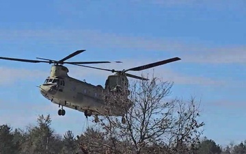 120th Field Artillery Soldiers conduct winter sling-load ops with Black Hawk, Chinook helicopters, Part 2