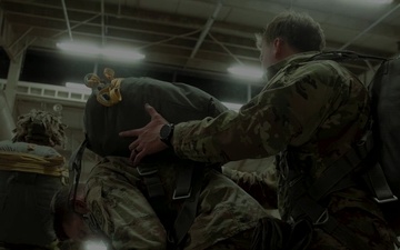 2nd Battalion, 504th Parachute Infantry Regiment “White Devils”, perform jumpmaster personnel inspections before an airborne operation during a deployment readiness exercise on Fort Bragg, North Carolina
