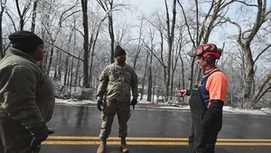 Debris clearing alongside Tennessee Department of Transportation contractors
