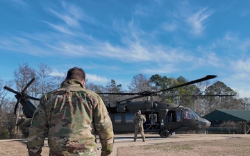 National Guard, FEMA and MEMA Conduct Flyover of Winter Storm Damage in Northern Mississippi