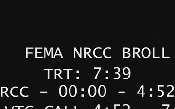 FEMA National Response Coordination Center Winter Storm Activation