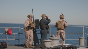 B-Roll: 11th MEU Marines, Sailors Conduct a Strait Transit Aboard USS Comstock