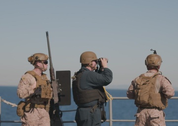 B-Roll: 11th MEU Marines, Sailors Conduct a Strait Transit Aboard USS Comstock