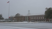 B-Roll: Snowfall blankets Camp Lejeune