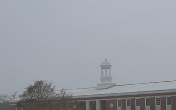 B-Roll: Snowfall blankets Camp Lejeune