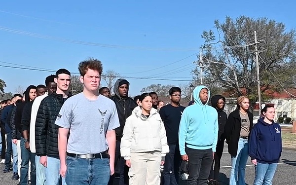 Stringer- Former MTI from 2nd Bomb Wing prepares 307th Bomb Wing Development and Training Flight Trainees