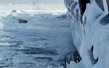 Coast Guard conducts ice-breaking operations on the Great Lakes