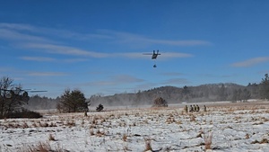 120th Field Artillery Soldiers conduct winter sling-load ops with Black Hawk, Chinook helicopters, Part 9