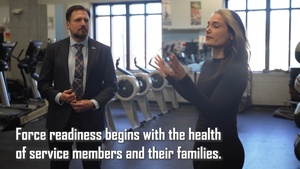 Deputy Assistant Secretary of War for Military Community & Family Policy visits MCB Quantico Barber Gym