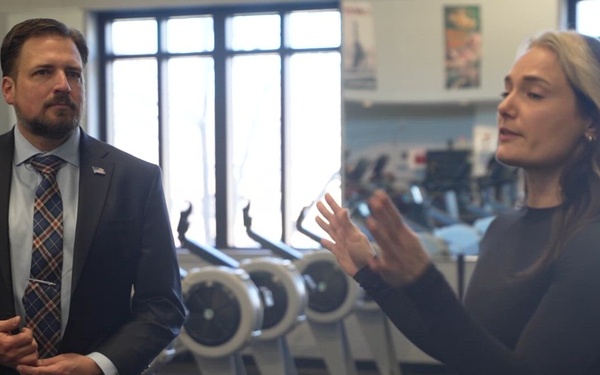 Deputy Assistant Secretary of War for Military Community &amp; Family Policy visits MCB Quantico Barber Gym