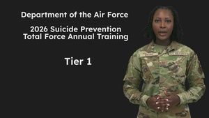 2026 Suicide Prevention (SP) TFAT Facilitator-Led Video – Tier 1