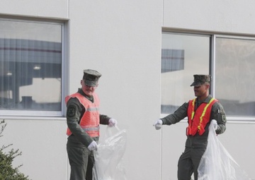 MCAS Iwakuni Single Marine Program Volunteers Conduct a Monthly On-Base Cleanup, Japan, 2026 (B-Roll)