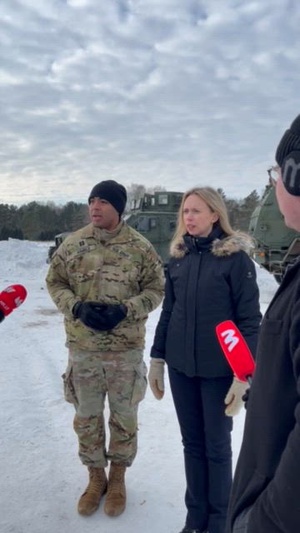 U.S. Ambassador Kara McDonald visits HIMARS training in Lithuania