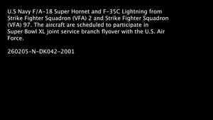 U.S. Navy aircraft scheduled for Super Bowl XL flyover