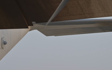 Broll of Fire Truck Drop Off at Readiness and Dispersal Exercise