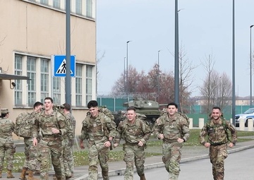 B-roll: SETAF-AF troops compete in road march to earn German military distinction
