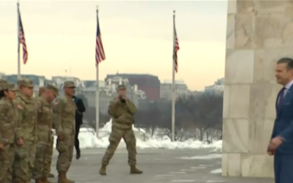 Hegseth Hosts National Guard Reenlistment Ceremony
