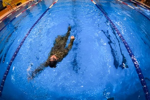 B-Roll: SETAF-AF troops perform 100-meter swim to compete for German military distinction